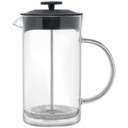 Cafeteira 600ml Prensa Francesa De Vidro Borossilicato E Tampa De Plástico Lyon Preta